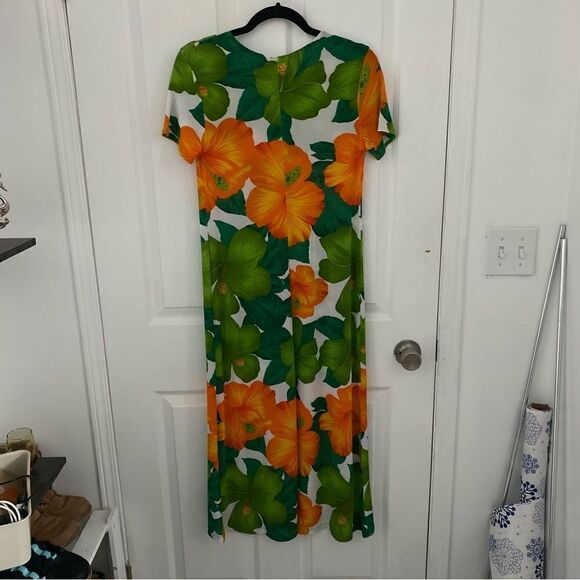 Diamond Vintage Floral Stretchy Summer Maxi Dress Womens Size Small - Picture 6 of 6